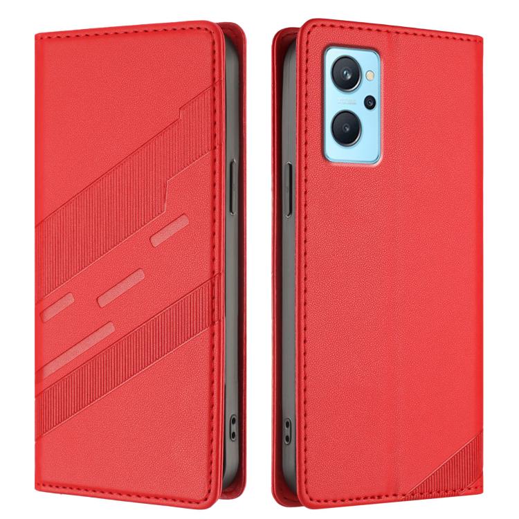 For Realme 9i Embossed Multi-functional Wallet Retro Leather Phone Case