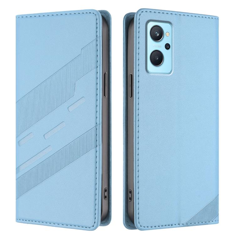 For Realme 9i Embossed Multi-functional Wallet Retro Leather Phone Case