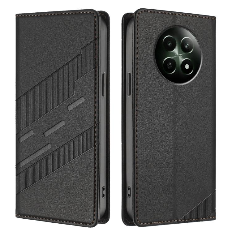 For Realme 12 4G Embossed Multi-functional Wallet Retro Leather Phone Case