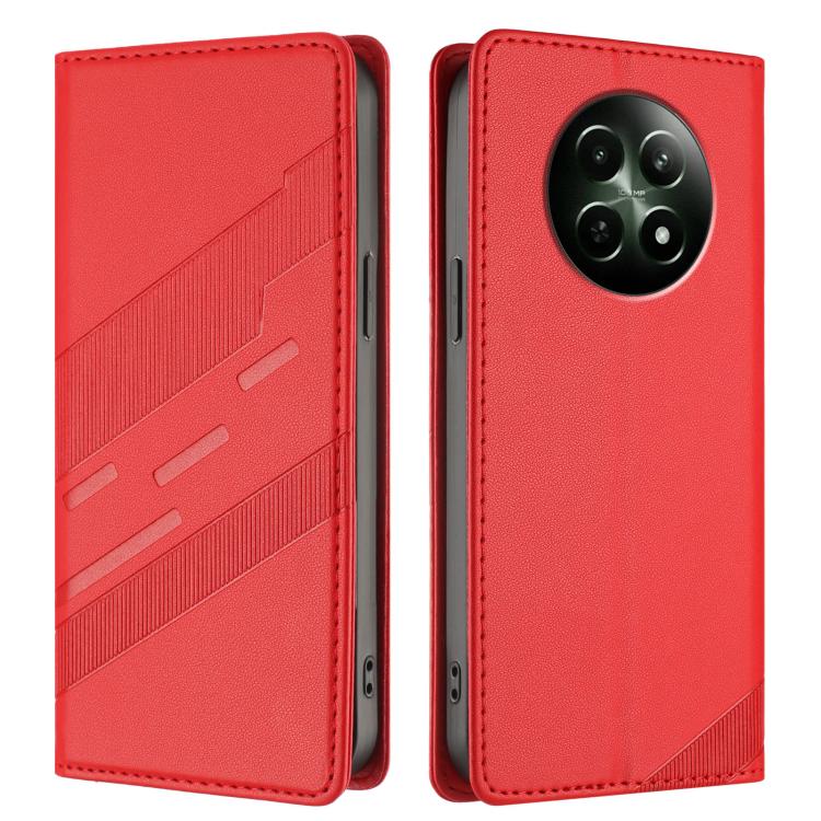 For Realme 12 4G Embossed Multi-functional Wallet Retro Leather Phone Case