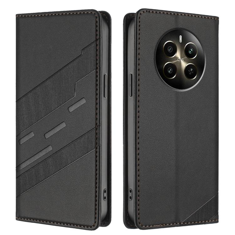 For Realme 12+ Embossed Multi-functional Wallet Retro Leather Phone Case
