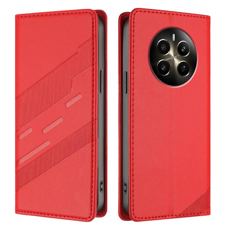 For Realme 12+ Embossed Multi-functional Wallet Retro Leather Phone Case