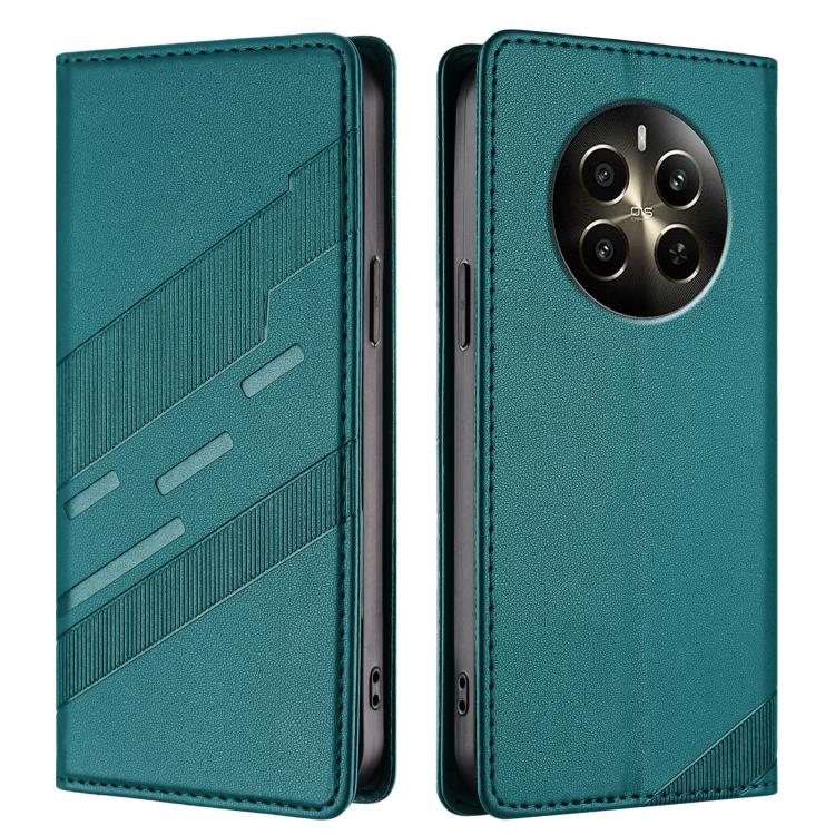 For Realme 12+ Embossed Multi-functional Wallet Retro Leather Phone Case