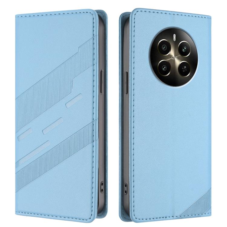 For Realme 12+ Embossed Multi-functional Wallet Retro Leather Phone Case