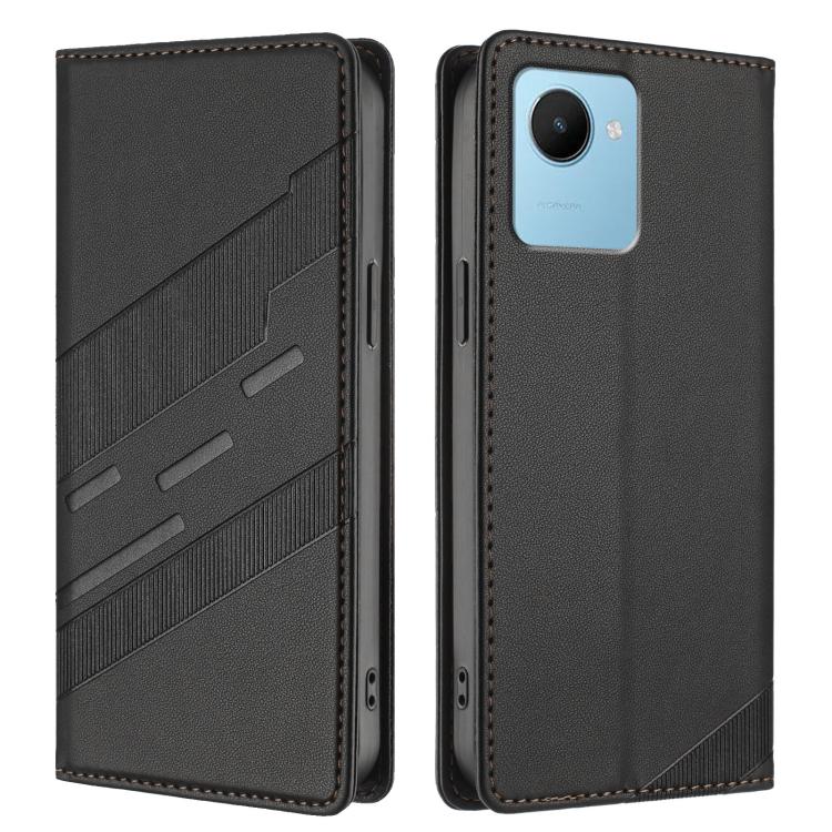 For Realme C30 Embossed Multi-functional Wallet Retro Leather Phone Case