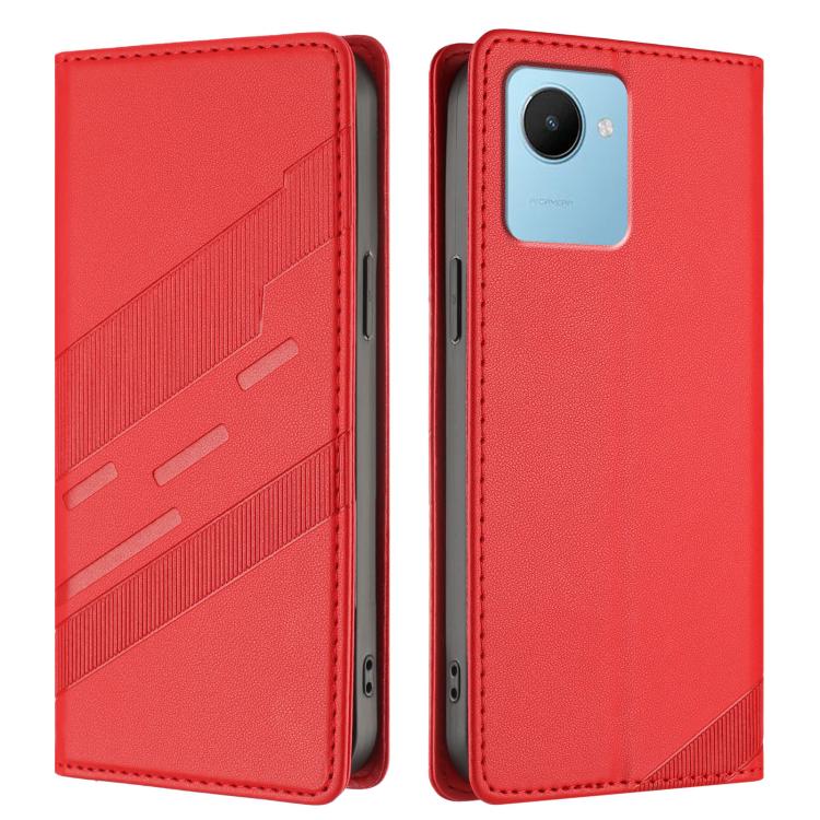For Realme C30 Embossed Multi-functional Wallet Retro Leather Phone Case