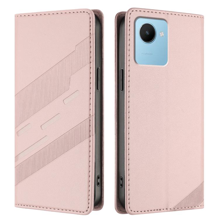 For Realme C30 Embossed Multi-functional Wallet Retro Leather Phone Case