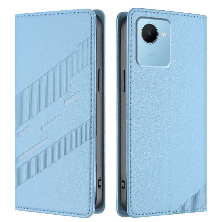 For Realme C30 Embossed Multi-functional Wallet Retro Leather Phone Case