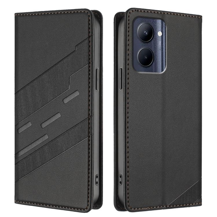 For Realme C33 Embossed Multi-functional Wallet Retro Leather Phone Case