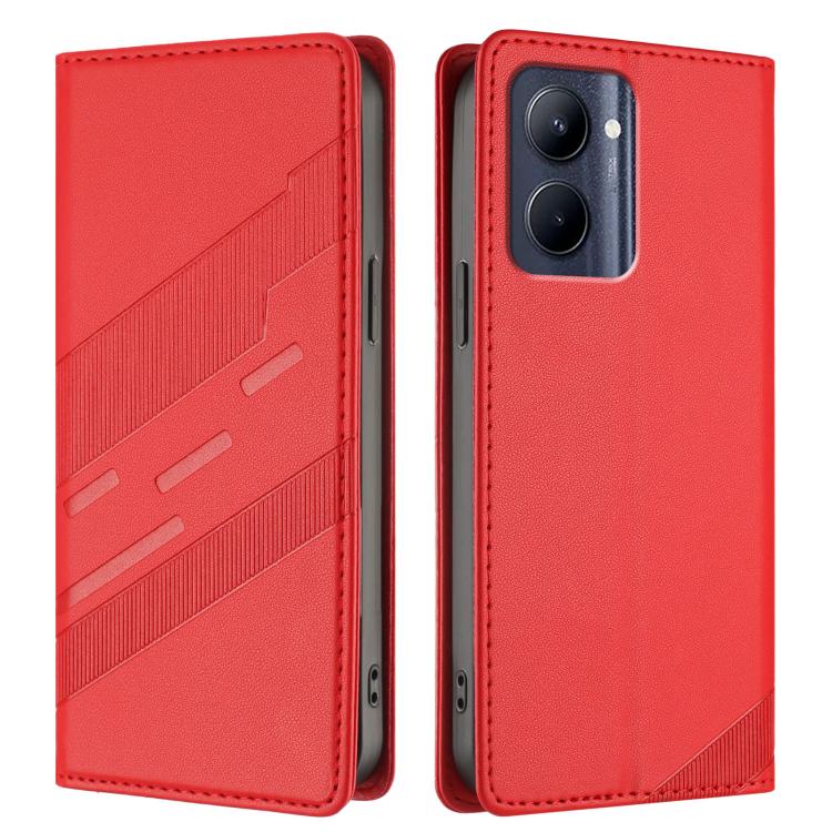 For Realme C33 Embossed Multi-functional Wallet Retro Leather Phone Case