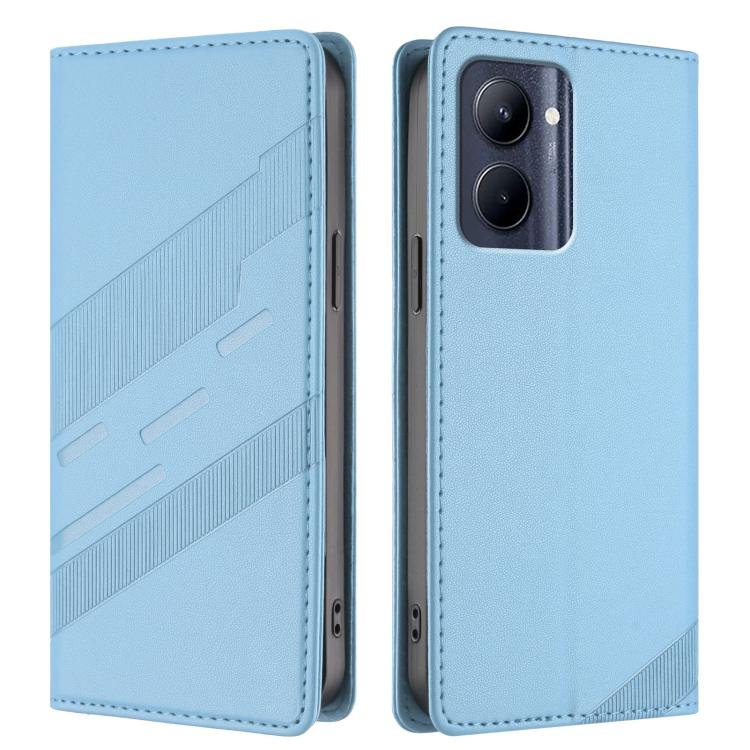 For Realme C33 Embossed Multi-functional Wallet Retro Leather Phone Case