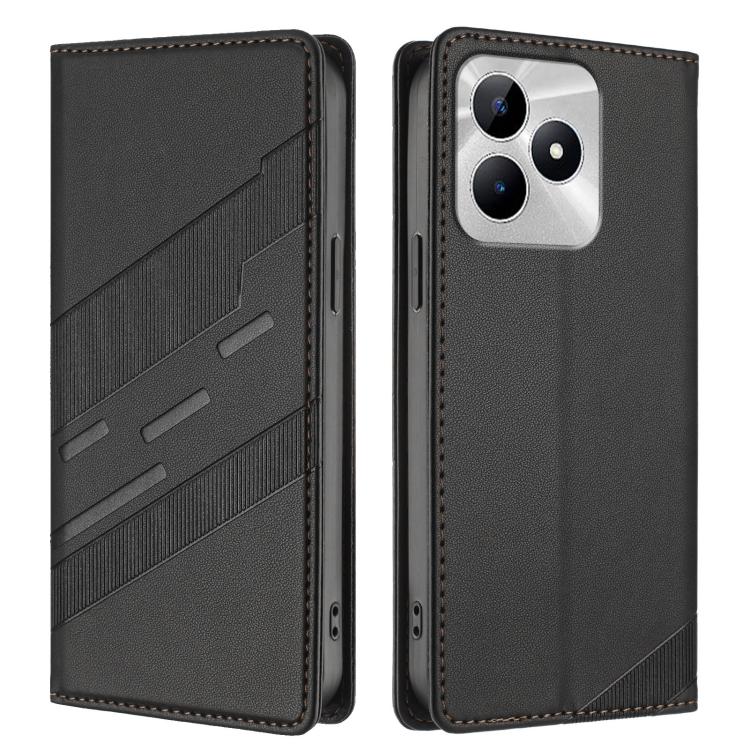 For Realme C53 4G Embossed Multi-functional Wallet Retro Leather Phone Case