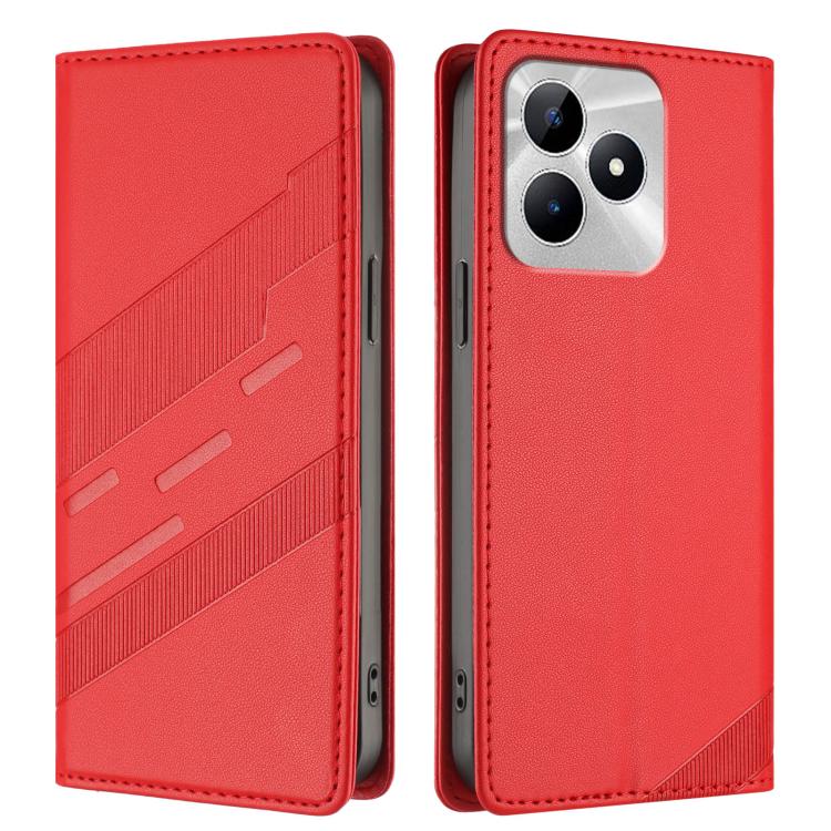 For Realme C53 4G Embossed Multi-functional Wallet Retro Leather Phone Case