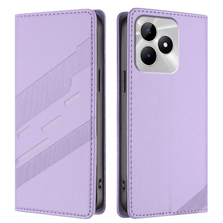 For Realme C53 4G Embossed Multi-functional Wallet Retro Leather Phone Case