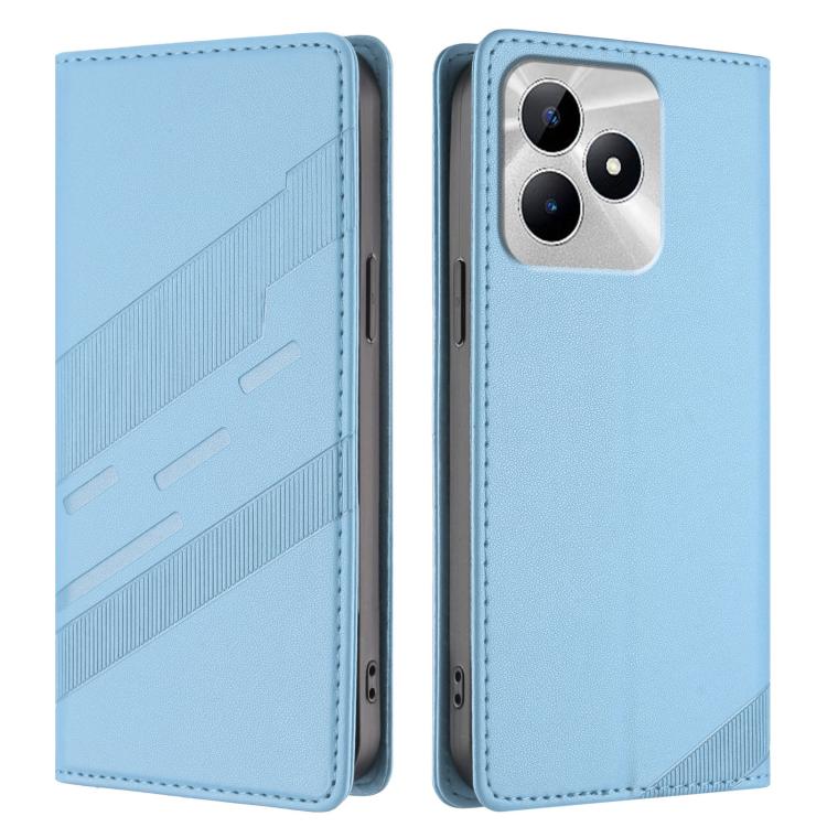 For Realme C53 4G Embossed Multi-functional Wallet Retro Leather Phone Case