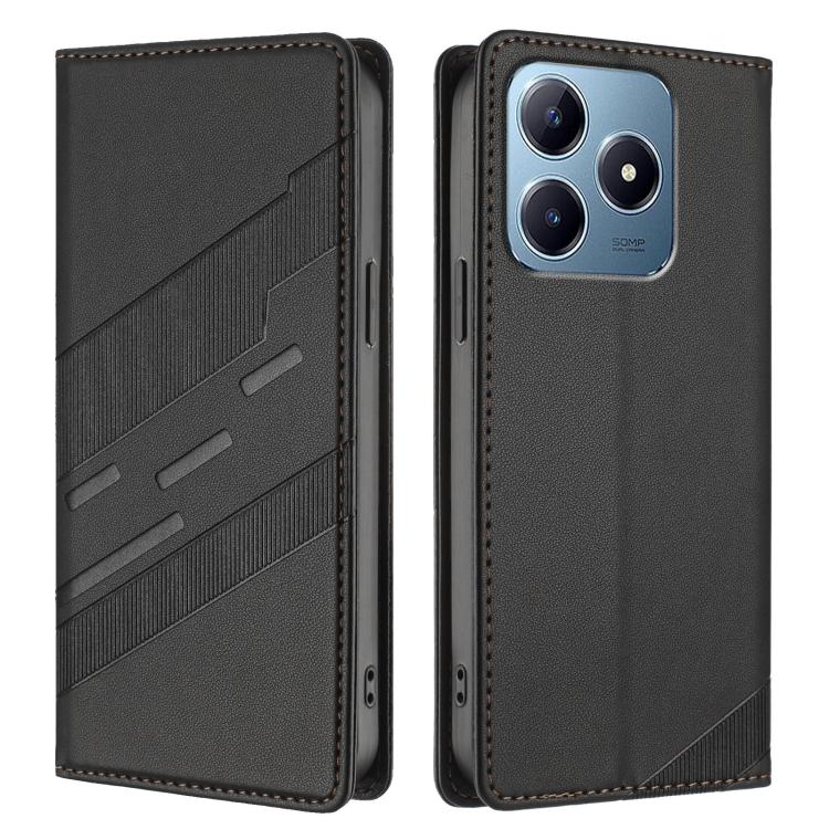 For Realme C63 4G Embossed Multi-functional Wallet Retro Leather Phone Case