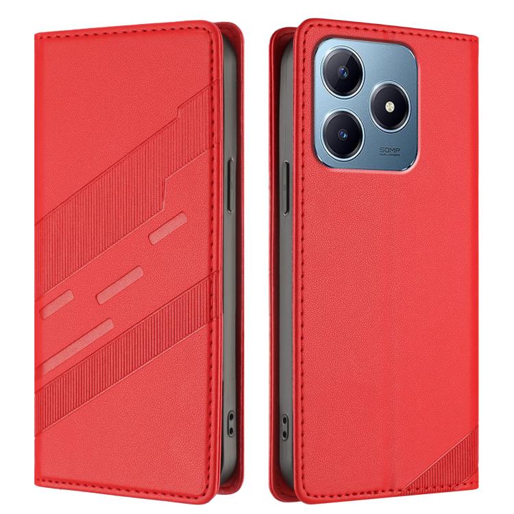 For Realme C63 4G Embossed Multi-functional Wallet Retro Leather Phone Case