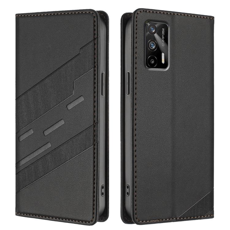 For Realme GT 5G Embossed Multi-functional Wallet Retro Leather Phone Case