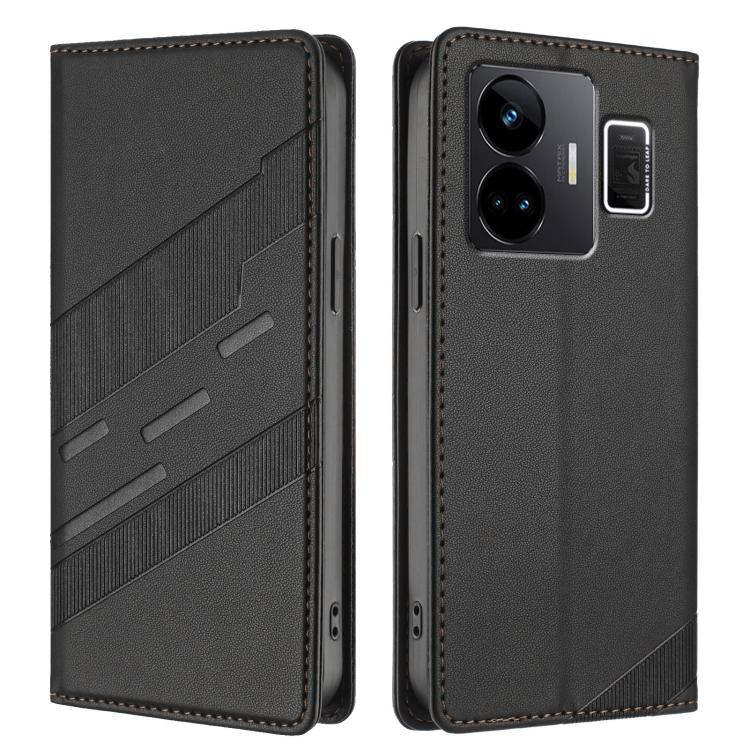 For Realme GT3 Embossed Multi-functional Wallet Retro Leather Phone Case