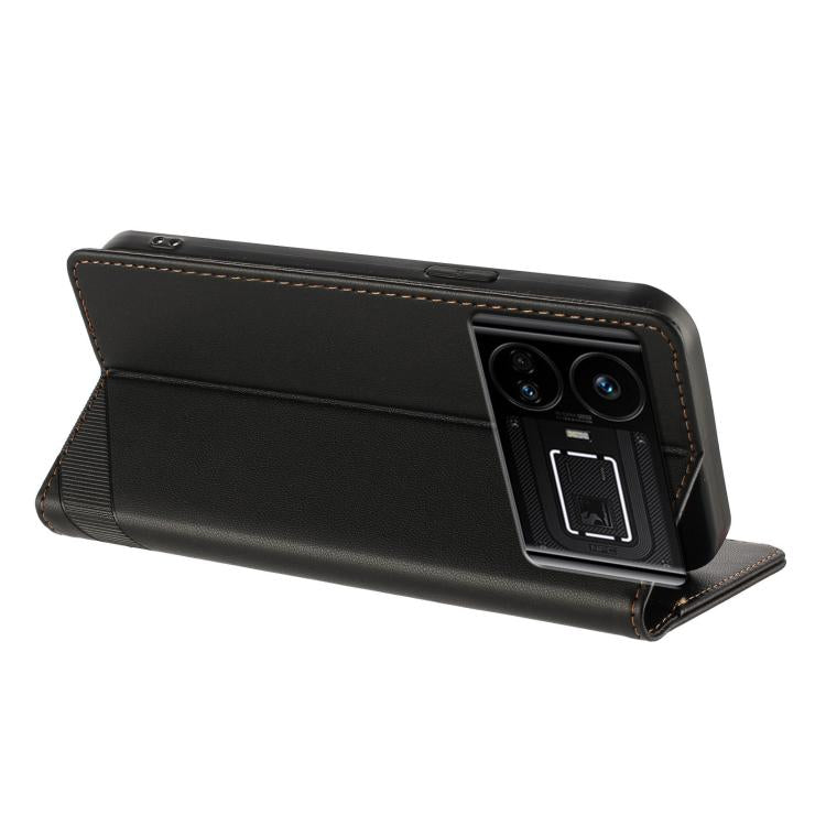 For Realme GT5 Embossed Multi-functional Wallet Retro Leather Phone Case
