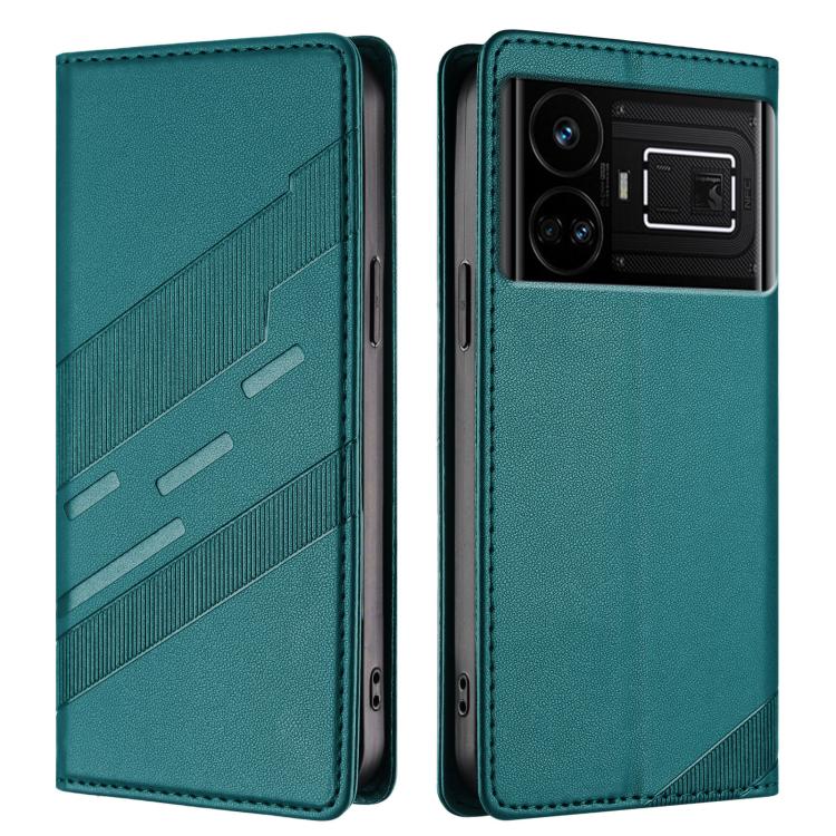 For Realme GT5 Embossed Multi-functional Wallet Retro Leather Phone Case