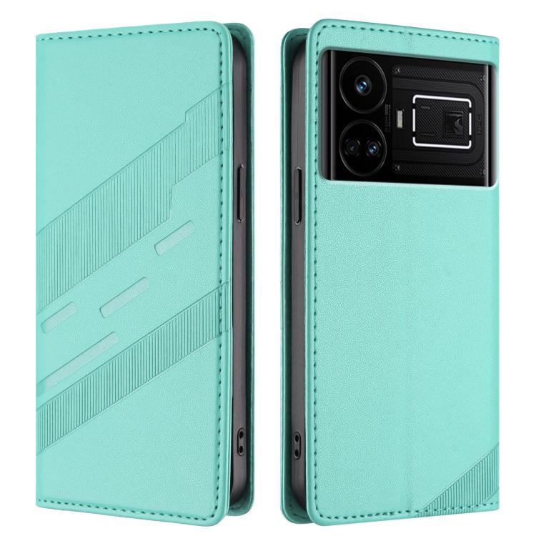 For Realme GT5 Embossed Multi-functional Wallet Retro Leather Phone Case