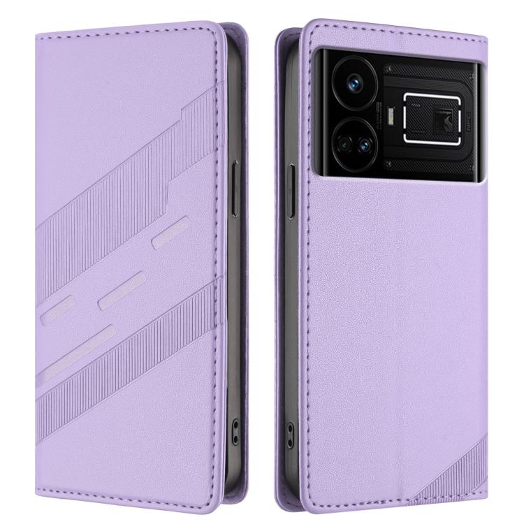 For Realme GT5 Embossed Multi-functional Wallet Retro Leather Phone Case