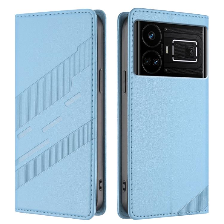 For Realme GT5 Embossed Multi-functional Wallet Retro Leather Phone Case