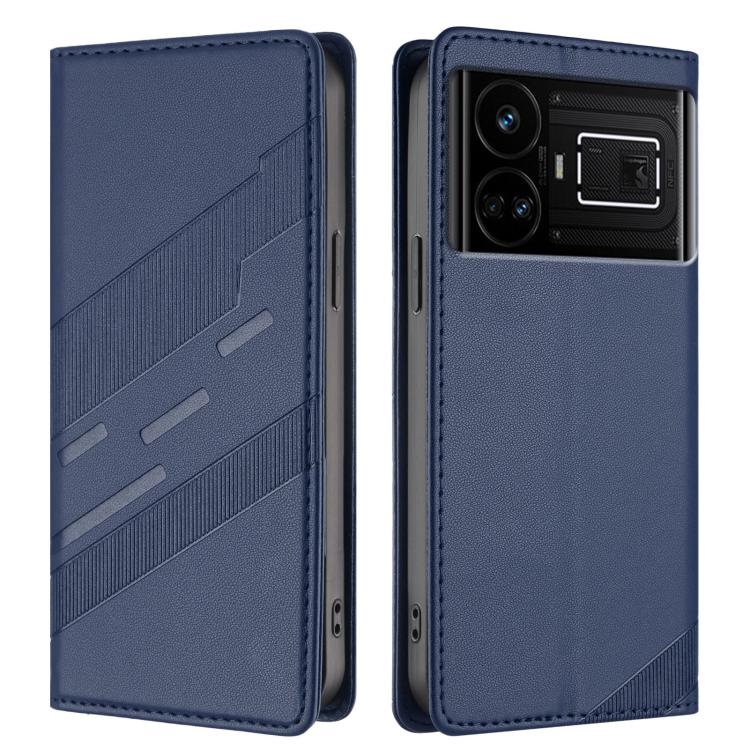 For Realme GT5 Embossed Multi-functional Wallet Retro Leather Phone Case