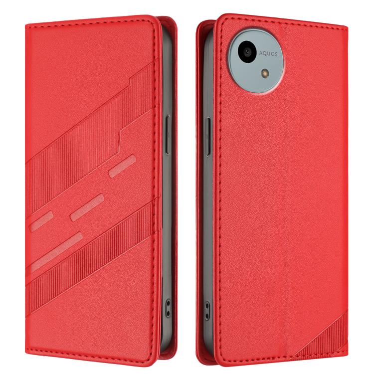 For Sharp Aquos Wish 4 Embossed Multi-functional Wallet Retro Leather Phone Case