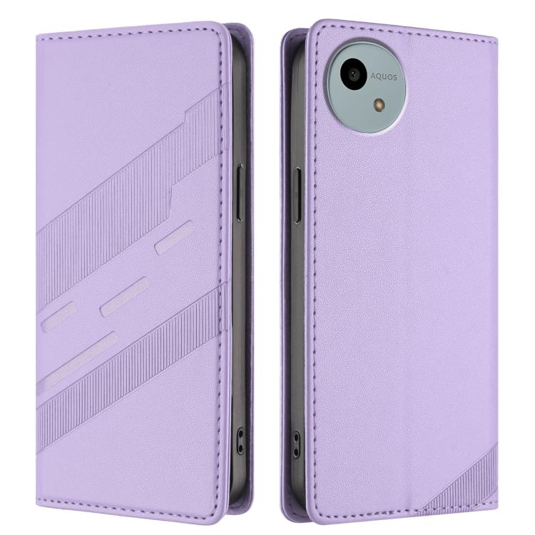 For Sharp Aquos Wish 4 Embossed Multi-functional Wallet Retro Leather Phone Case