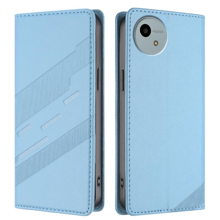 For Sharp Aquos Wish 4 Embossed Multi-functional Wallet Retro Leather Phone Case