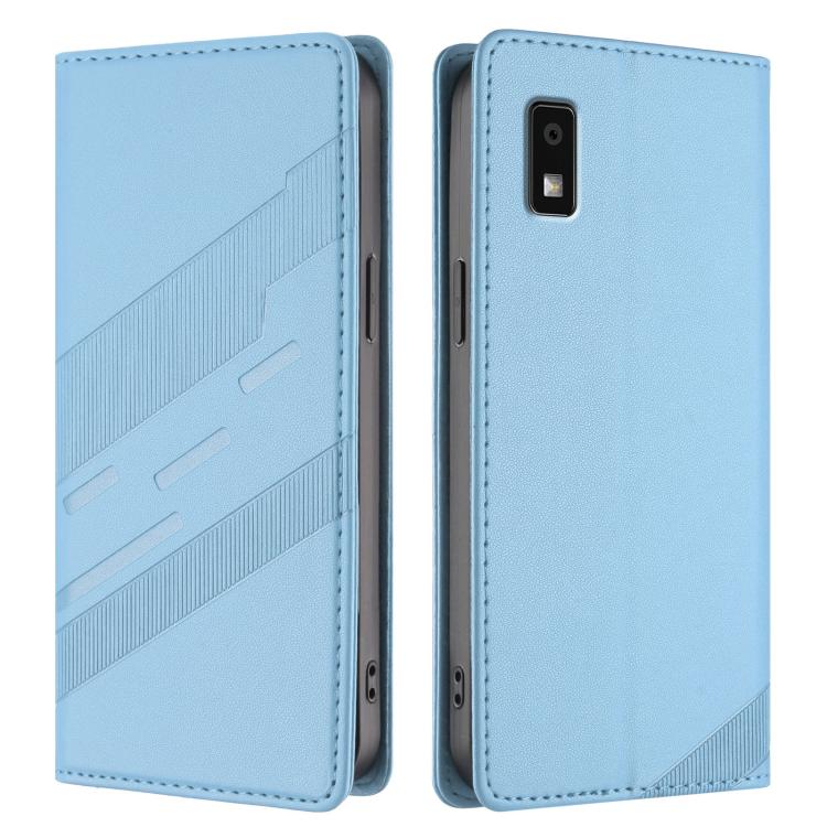 For Sharp Aquos Wish 3 Embossed Multi-functional Wallet Retro Leather Phone Case