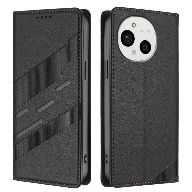 For Sharp Aquos R10 / R9 Embossed Multi-functional Wallet Retro Leather Phone Case