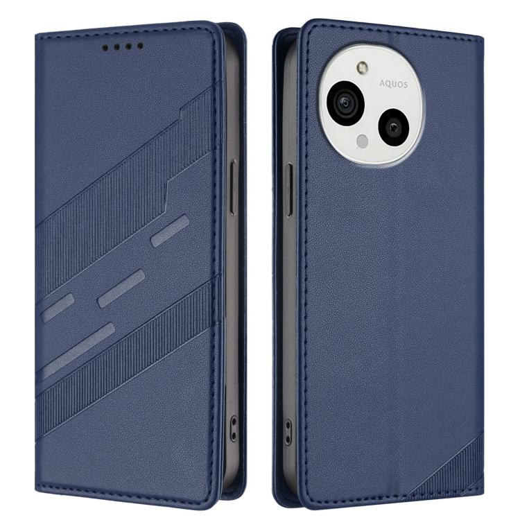 For Sharp Aquos R10 / R9 Embossed Multi-functional Wallet Retro Leather Phone Case