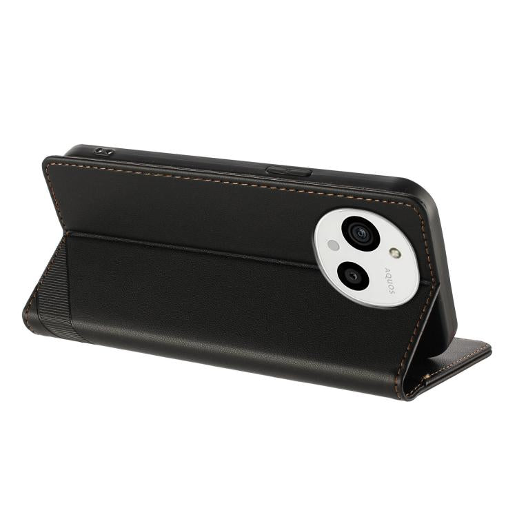 For Sharp Aquos R11 Embossed Multi-functional Wallet Retro Leather Phone Case