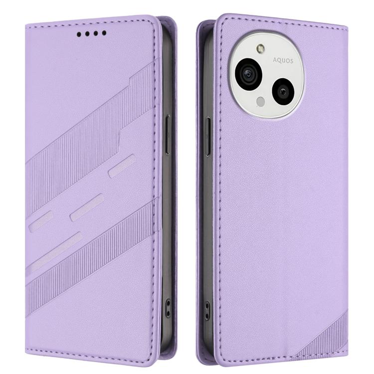 For Sharp Aquos R11 Embossed Multi-functional Wallet Retro Leather Phone Case