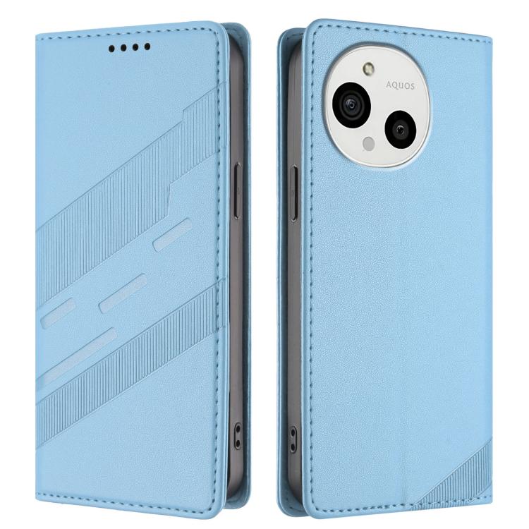 For Sharp Aquos R11 Embossed Multi-functional Wallet Retro Leather Phone Case