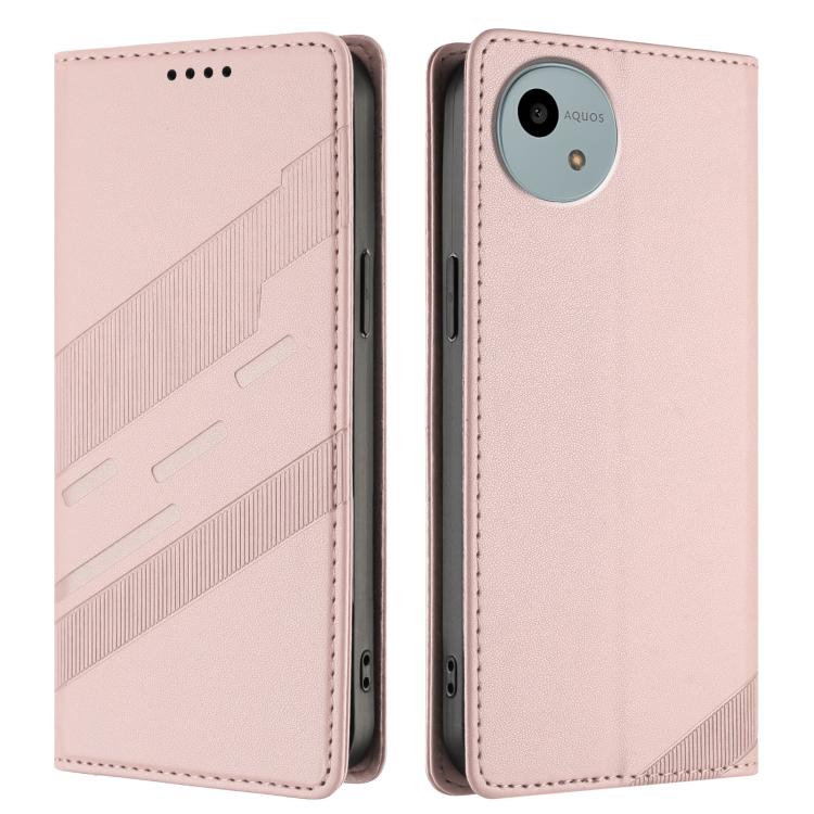 For Sharp Aquos Wish 6 Embossed Multi-functional Wallet Retro Leather Phone Case