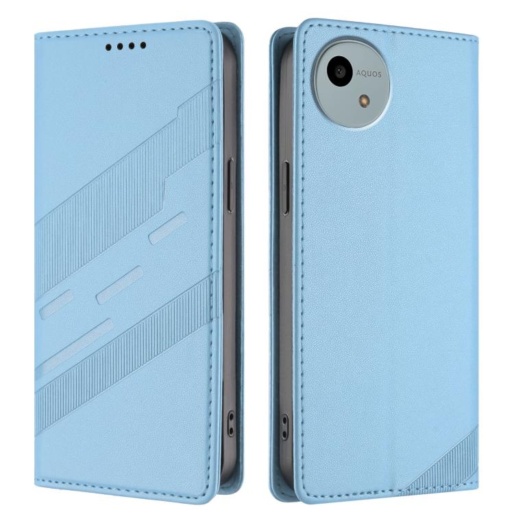 For Sharp Aquos Wish 6 Embossed Multi-functional Wallet Retro Leather Phone Case