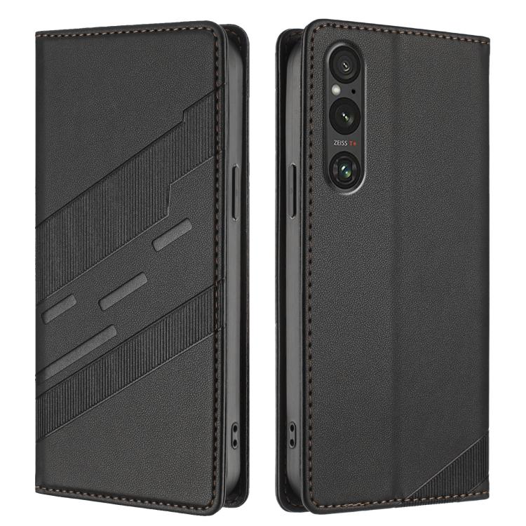 For Sony Xperia 1 V 2023 Embossed Multi-functional Wallet Retro Leather Phone Case