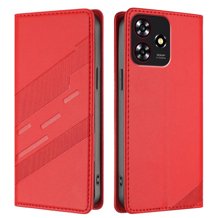 For ZTE Blade A73 4G Embossed Multi-functional Wallet Retro Leather Phone Case