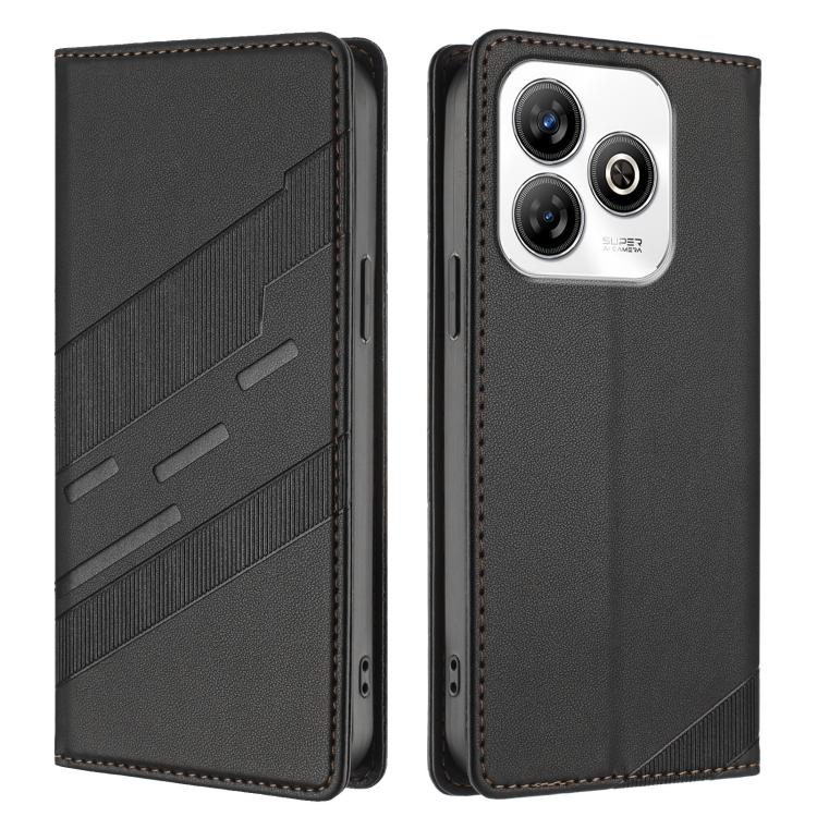For ZTE Blade V60 Smart Embossed Multi-functional Wallet Retro Leather Phone Case