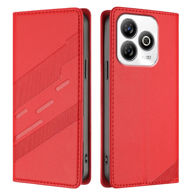 For ZTE Blade V60 Smart Embossed Multi-functional Wallet Retro Leather Phone Case