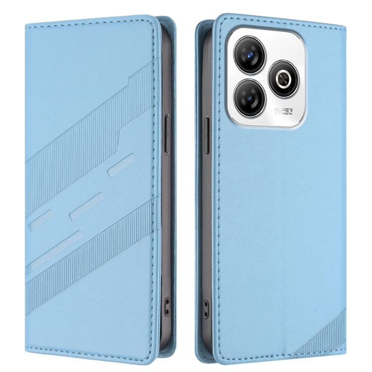For ZTE Blade V60 Smart Embossed Multi-functional Wallet Retro Leather Phone Case