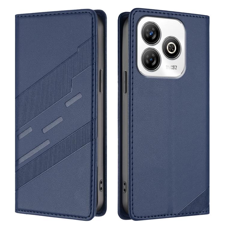 For ZTE Blade V60 Smart Embossed Multi-functional Wallet Retro Leather Phone Case