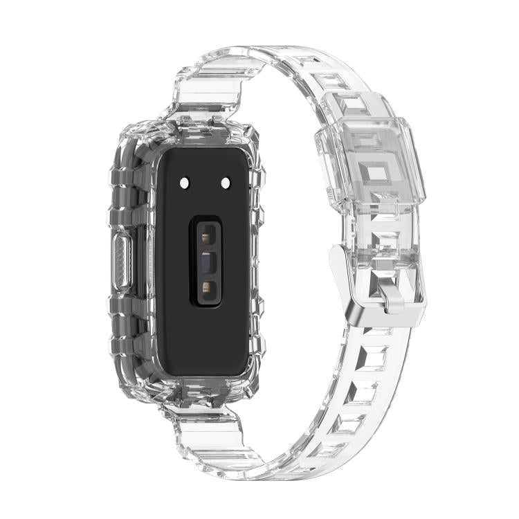 For Huawei Band 10 / 9 / 8 Integrated Transparent Silicone Watch Band