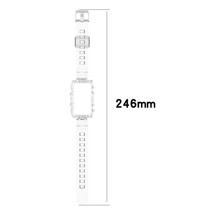 For Huawei Band 10 / 9 / 8 Integrated Transparent Silicone Watch Band