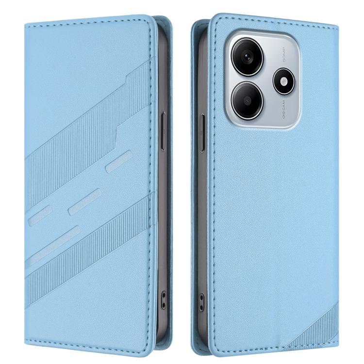 For Redmi Note 14 4G 163.25mm Embossed Multi-functional Wallet Retro Leather Phone Case