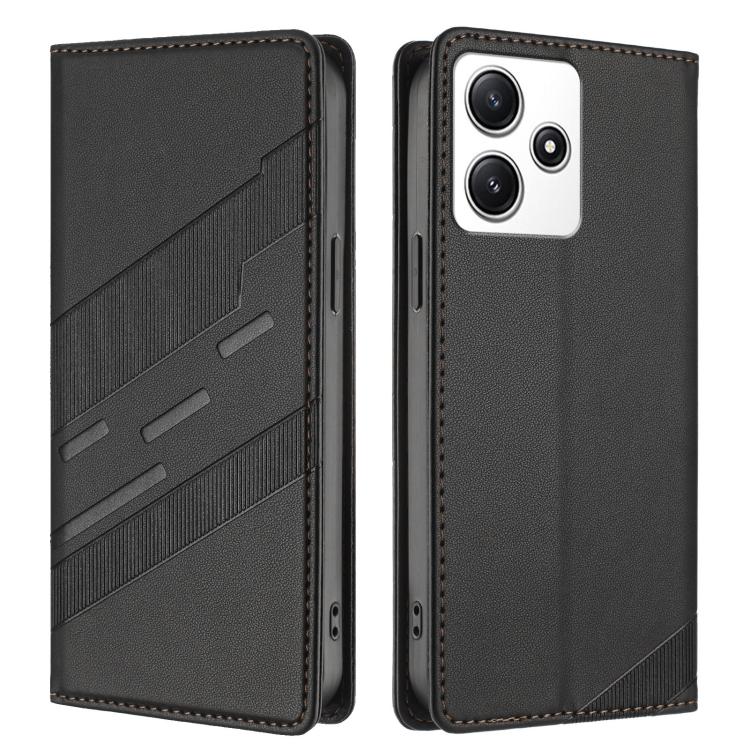 For Redmi 12 Embossed Multi-functional Wallet Retro Leather Phone Case
